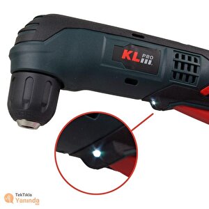 Klpro 10.8volt/2.0ah Li-ion Çift Akülü Profesyonel Dik Açılı Şarjlı Matkap Kldam1020