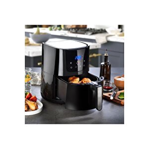 Schafer Fit Fry Dijital Airfryer Sıcak Hava Fritözü Siyah