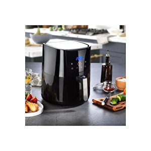Schafer Fit Fry Dijital Airfryer Sıcak Hava Fritözü Siyah