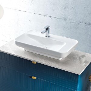Turkuaz Cerastyle Lal Tezgah Üstü Çanak Lavabo 70*42 Cm