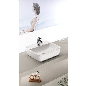 Turkuaz Cerastyle One Tezgahüstü Çanak Lavabo 46*42 Cm (delikli)