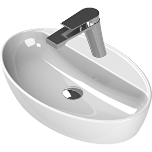 Turkuaz Cerastyle One Lavabo 67*42cm Çanak Tezgah Üstü (delikli)