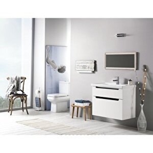 Turkuaz Cerastyle Frame Etajer Uyumlu Damlalıklı Lavabo  60*45 Cm