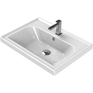 Turkuaz Cerastyle Frame Etajer Uyumlu Damlalıklı Lavabo  60*45 Cm