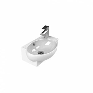 Turkuaz Cerastyle Banyo,karavan Mini Küçük Köşe Lavabo 28*45 Cm