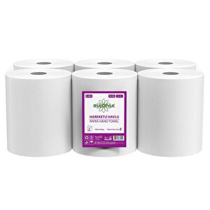 Hareketli Havlu 2 Katlı 25 Cm 125 Metre 6'lı Paket 9 Kg