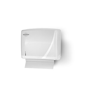 Rulopak Modern C-v Katlama Kağıt Havlu Dispenseri 200'lü Transparan Beyaz