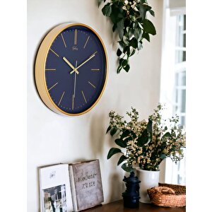 Galaxy 221-al Serisi Eskitme Metal Görünümlü Sessiz Akar Modern Duvar Saati 30 Cm