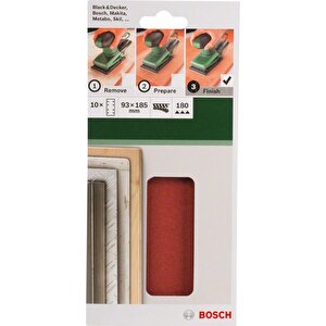 Bosch 93x185 Mm 180 Kum Titreşimli Zımpara Kağıdı 2609256a84