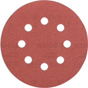 Bosch Eksantirik Zımpara Kağıdı 5'li, 125 Mm 180 Kum 8 Delik 2609256a26