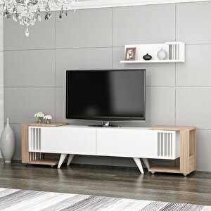 Leron Zigonlu Tv Ünitesi-beyaz-kaman