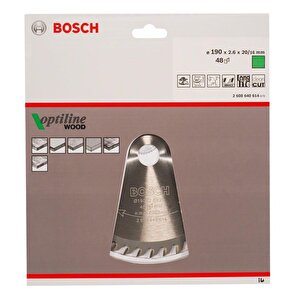Optiline Ahşap 190x20/16 Mm 48 Diş Daire Testere Bıçağı 2608640614