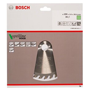 Optiline Ahşap 190x20/16 Mm 36 Diş Daire Testere Bıçağı 2608640613