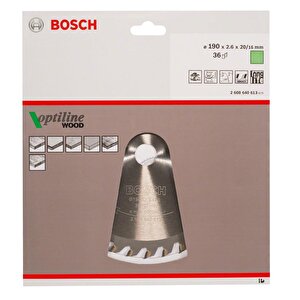 Bosch Optiline Ahşap 190x20/16 Mm 36 Diş Daire Testere Bıçağı 2608640613