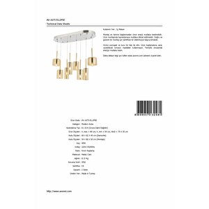 Mix Modern Avize E14 48w 70x35cm Metal Krom Avonni-av-1675-ellipse