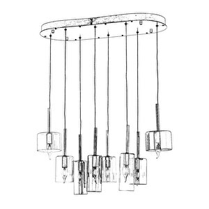 Mix Modern Avize E14 48w 70x35cm Metal Eskitme Avonni-av-1675-e-ellipse-bf