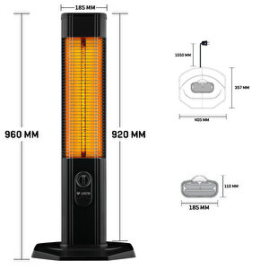 Lxv-2000 Karbon Elektrikli İnfrared Isıtıcı 2000w