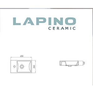 Esvit Lapino Ceramic Minos 4757 - 45 Cm Dolap Uyumlu Lavabo