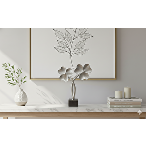 Yonca Bi̇blo, Polyester, Gümüş, 32x26