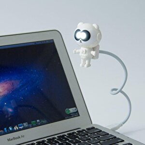 Usb Li Panda Gece Lambası, Beyaz,  30x6 Beyaz
