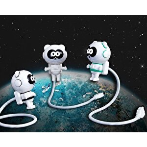 Usb Li Panda Gece Lambası, Beyaz,  30x6 Beyaz