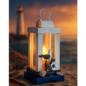 Kuğulu Metal Marin Mumluk, 18 cm