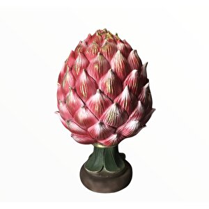 Dekoratif Enginar Biblo Polyester Kırmızı 28x16 Kırmızı