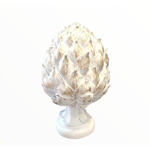 Dekoratif Enginar Biblo Polyester Beyaz 28x16 Beyaz