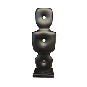 Göbekli Tepe Polyester Biblo, Siyah, 38x13 Siyah