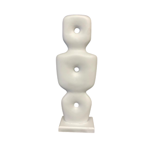Göbekli Tepe Polyester Biblo, Beyaz, 38x13 Beyaz