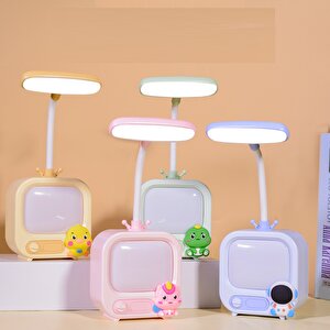 Televizyon Led Masa Lambası, Pembe, 9x22 Pembe