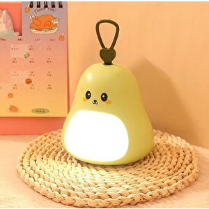 Avokado Led Masa Lambası, Usb Li, Yeşil, 10x11 Yeşil