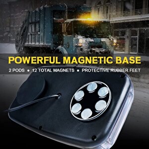 Space Çakarlı Tepe Lambası Mıknatıslı Kırmızı-kırmızı 24w 12-24v / Laik532