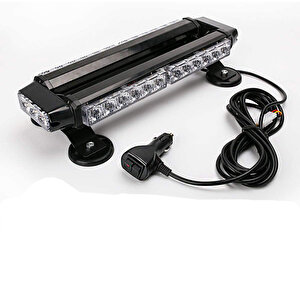 Uyarıcı İkaz Lambası Çift Taraflı 30 Led Mavi-kırmızı Renk 38*16,5*7,5 Cm 12-24v