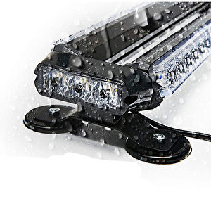 Uyarıcı İkaz Lambası Çift Taraflı 30 Led Mavi-kırmızı Renk 38*16,5*7,5 Cm 12-24v