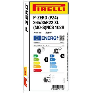 265/35 R22 102h Xl P Zero Pz4 Mo-s Ncs Elect Oto Yaz Lastiği (üretim:2024)