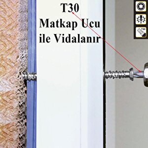 Buldex Vida 7.5x100 Mm 50 Adet Sivri Uçlu Dübelsiz Beton Vidası Tork Duvar Vidası Buldeks