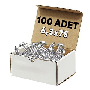 Betofast Vidası 6.3x75 Mm Paket 100 Adet Sivri Uçlu Çatı Panel Beton Mdf Ağaç Vidası