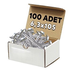 Betofast Vidası 6.3x105 Mm Paket 100 Adet Sivri Uçlu Çatı Panel Beton Ağaç Mdf Vidası