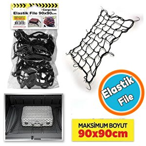 Kancalı Elastik Otomobil Oto Araç Araba Motorsiklet Bagaj Lastiği Sabitleme Lastik Ahtapot 90x90 Cm