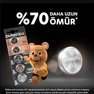 Duracell Cr2025 Özel Lityum Düğme Pil 3v 5'li Paket