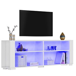 Sona Led Aydinlatmali , Tv Sehpasi (alt Modül) Beyaz-beyaz Beyaz