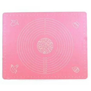 Kaymaz Slikon Pişime Matı Hamur Açma Matı 40-50 Cm Ölçülü Pasta Pizza Hamur Pedi