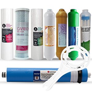 Su Arıtma Cihazı Filtre Seti Lgkuno Membranlı Aqualine 8 Aşamalı