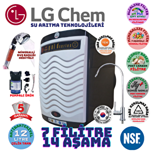 Lg Chem Plus Pompalı Siyah-beyaz Renk 12 Litre 7 Filitre 14 Aşama Su  Arıtma Cihazı