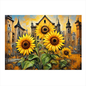 Ay Çiçekleri Model Mdf Tablo 25cmx 35cm 25x35 cm