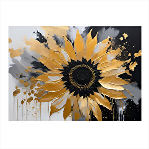Sarı Çiçek Hediyelik Ahşap Tablo 25cmx 35cm 25x35 cm