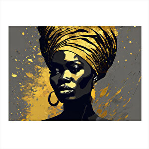 Afrikalı Kadın Art Mdf Tablo 25cmx 35cm 25x35 cm
