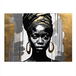Afrikalı Kadın Tasarım Mdf Tablo 35cm X50cm 35x50 cm
