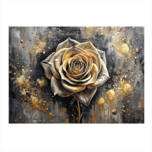 Beyaz Renk Gül Mdf Poster 25cmx 35cm 25x35 cm